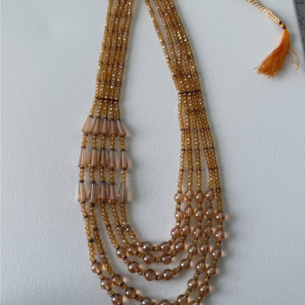 Elegant Gold Beaded Necklace